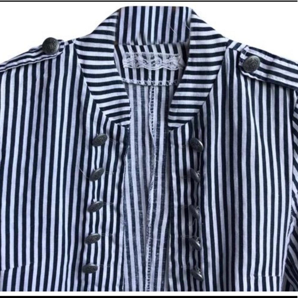 NWOT Made in Italy - 100% Linen Nautical Blazer - Picture 3 of 8